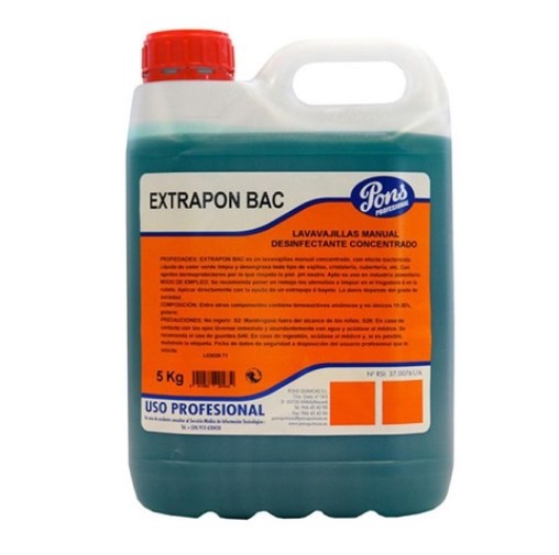 EXTRAPON BAC-Detergent concentrat puternic degresant pentru spalarea manuala a vaselor 5L Asevi